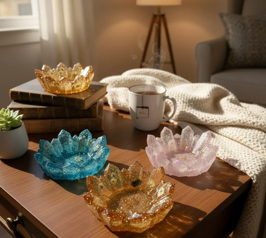 Crystal Resin Trinket Dish